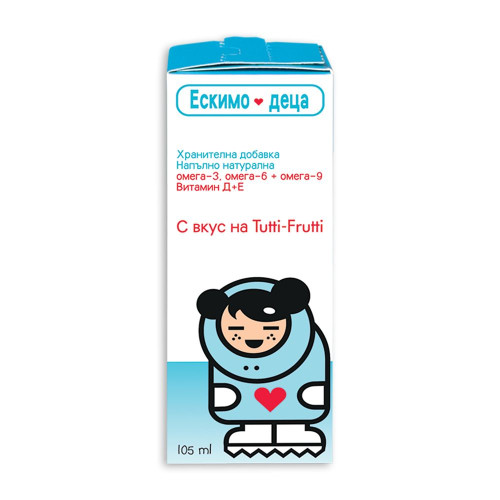 Eskimo Kids Natural Fish Oil for Children Omega-3-6-9 + Vitamins D and E 3.55 fl oz (105 ml)