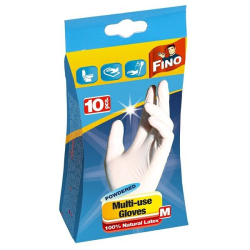 Fino Natural Latex M Disposable Gloves 10 pcs