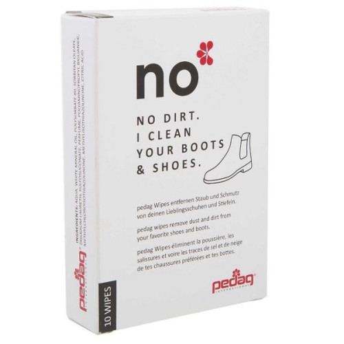Pedag Wipes No Wet Wipes for Cleaning Shoes and Boots 10 pcs