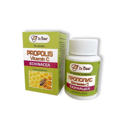 Propolis Vitamin C and Echinacea Lozenges for Low Immunity 60 pcs
