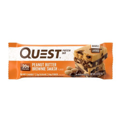 Quest Protein Bar Peanut Butter Brownie Smash Protein Bar with Brownie and Peanut Butter Flavor 2.12 oz (60 g)
