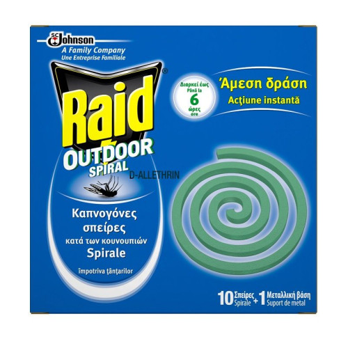 Raid Outdoor Spiral Insect Repellent Spiral 10