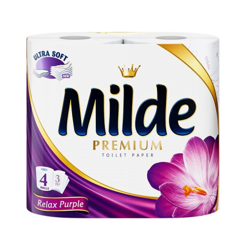 Milde Premium Relax Purple Scented 3-ply Toilet Paper 4 Rolls
