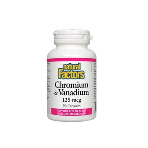 Natural Factors Chromium and Vanadium for Diabetes and Nutritional Problems 90 Capsules