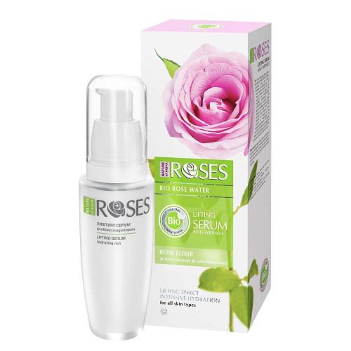 Nature of Agiva Roses Bio Lifting Face Serum Against Wrinkles with Organic Rose Water 1.01 fl oz (30 ml)