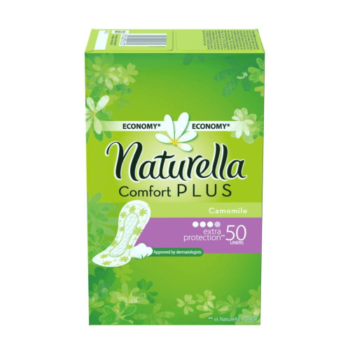 Naturella Comfort Plus Camomile Daily Sanitary Pads with Chamomile 50 pcs