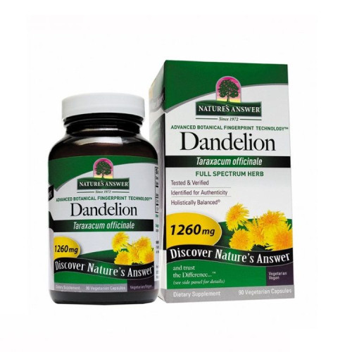 Nature's Answer Dandelion Root for Healthy Kidneys Liver and Gallbladder 1260 mg 90 Capsules