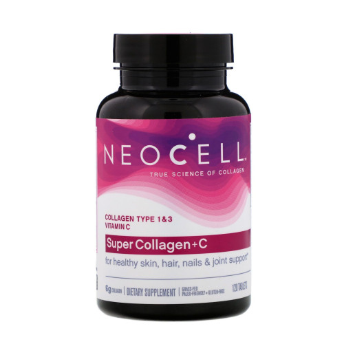 Neocell Super Collagen + C for Healthy Hair Skin Nails Muscles and Joints 120 Tablets