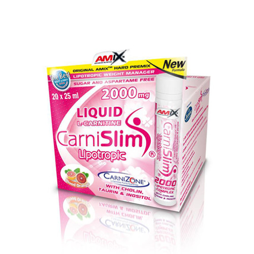 Amix Carnislim Lipotropic Red Orange 0.85 fl oz (25 ml) 1 Ampoule