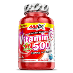 Amix Vitamin C with Rose Hips 500 mg 125 Capsules