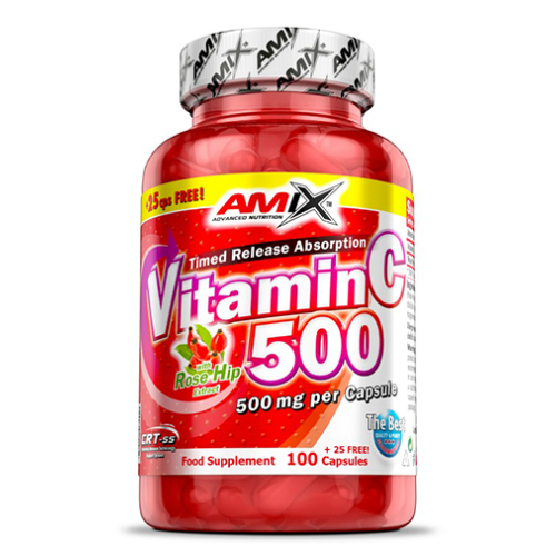 Amix Vitamin C with Rose Hips 500 mg 125 Capsules