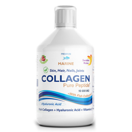 Swedish Nutra Fish Collagen 10,000mg with Hyaluronic Acid 50 mg 16.91 fl oz (500 ml)
