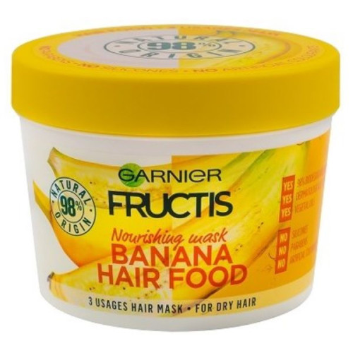 Garnier Fructis Banana Hair Food Nourishing Mask with Banana Extract for Dry Hair 12.17 fl oz (360 ml)