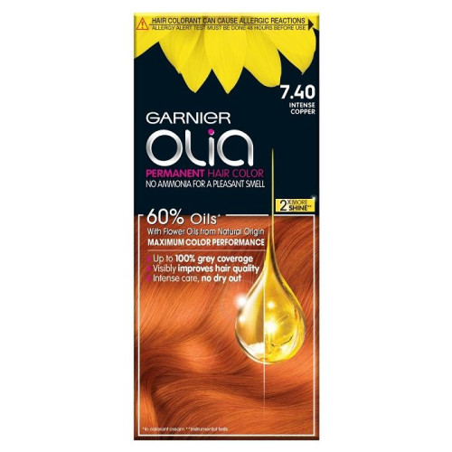 Garnier Olia Permanent Ammonia-Free Hair Dye Intense Copper 7.40