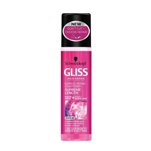 Gliss Supreme Length Spray Conditioner for Long Hair with Regenerating micro-lipids and Peony Extract 6.76 fl oz (200 ml)
