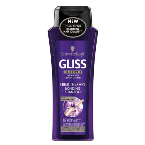 Gliss Fiber Therapy Bonding Repairing Shampoo for Treated and Damaged Hair 8.45 fl oz (250 ml)