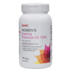 GNC Women's Evening Primrose Oil 1300 mg Supporting Women's Health 90 Capsules