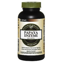 GNC Natural Papaya Enzymes for Digestion 240 Chewable Tablets