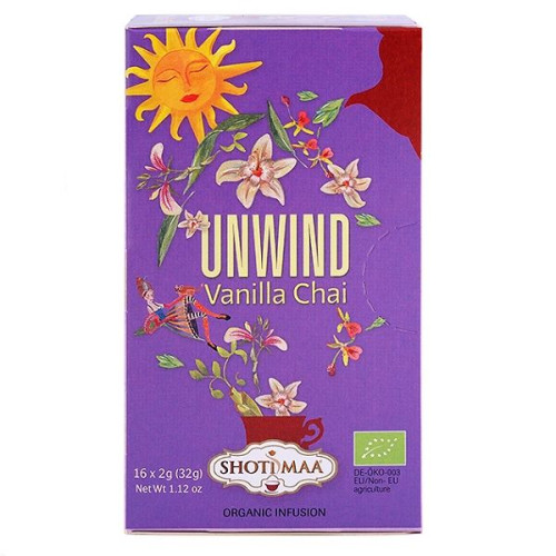 Shoti Maa Unwind Organic Vanilla Tea Relax 16 Filter Bags