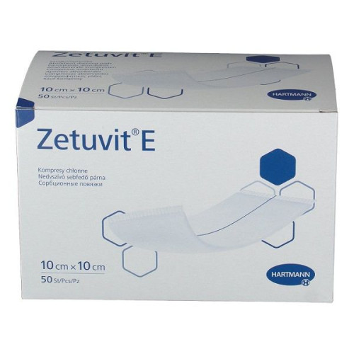 Hartmann Zetuvit E Hypoallergenic Absorbent Four-Layer Dressings 3.94"/3.94" (10/10 cm) 50 pcs