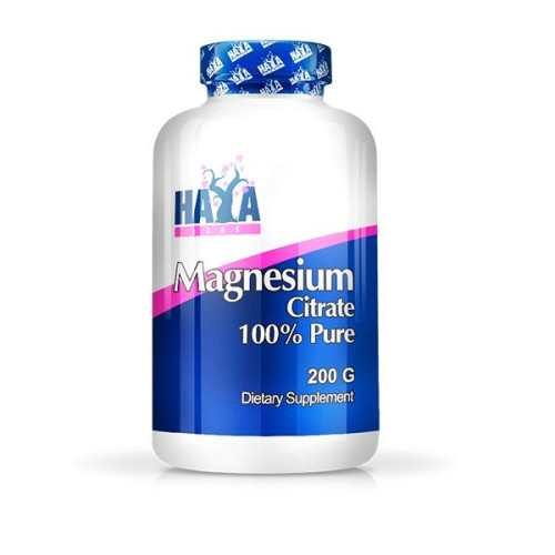 Haya Labs Magnesium Citrate 100% for Fast Muscle Recovery 7.05 oz (200 g)