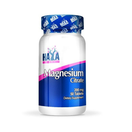 Haya Labs Magnesium Citrate Supports Muscle Recovery 200 mg 50 Tablets