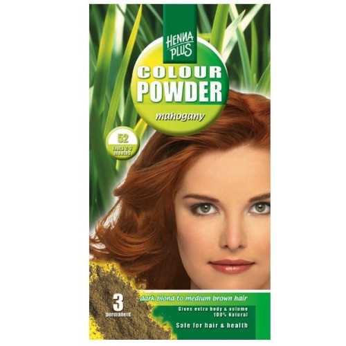 Hennaplus Color Powder Henna for Hair Color 52 Mahogany 3.53 oz (100 g)