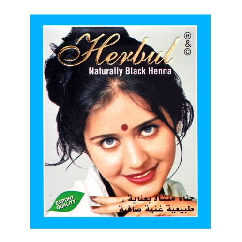 Herbul Indian Henna for Hair Natural Black Color 1 pc