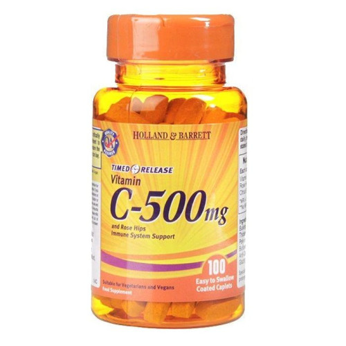Holland and Barrett Vitamin C for Fatigue Reduction 500 mg 100 Extended Release Tablets