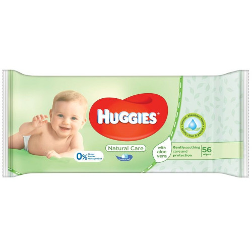 Huggies Natural Care Wet Wipes with Aloe Vera 56 pcs