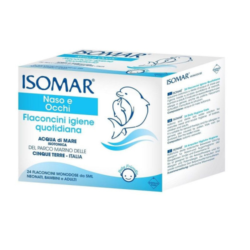 Isomar Naso Ampoules for Blocked Nose for Children and Adults 0.17 fl oz (5 ml) 24 pcs
