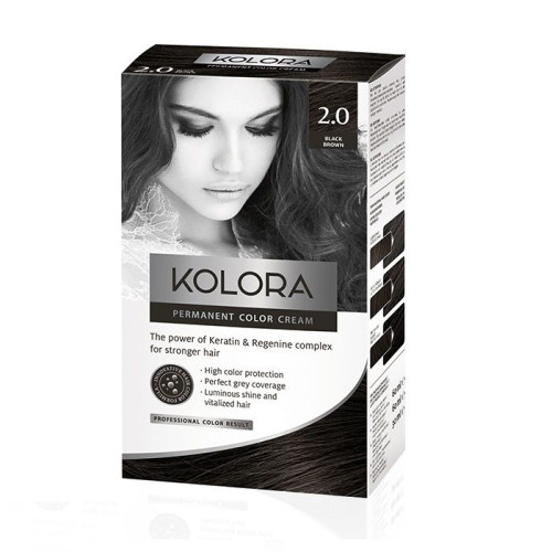 Kolora Long-Lasting Cream Hair Dye 2.0 Black Brown