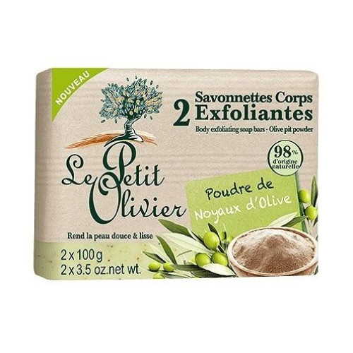 Le Petit Olivier Exfoliating Soap with Olive Oil 3.53 oz (100 g) 2 pcs