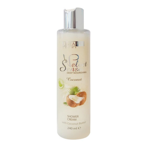 Linea Bio Velvet Sense Deeply Hydrating Body Shower Gel with Coconut Fragrance 8.12 fl oz (240 ml)