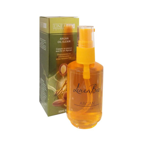 Linea Bio Argan Oil Elexir Nourishing Serum with Argan Oil for Damaged Hair 1.69 fl oz (50 ml)