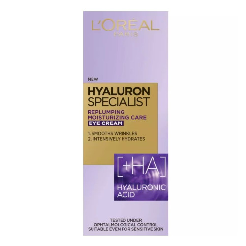 L'oreal Hyaluron Specialist Filling and Nourishing Eye Cream with Hyaluronic Acid 0.51 fl oz (15 ml)