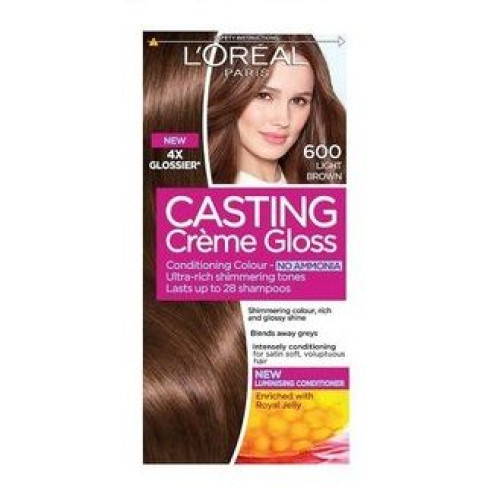 L'oreal Casting Creme Gloss Ammonia-Free Hair Dye 600 Light Brown 4.06 fl oz (120 ml)