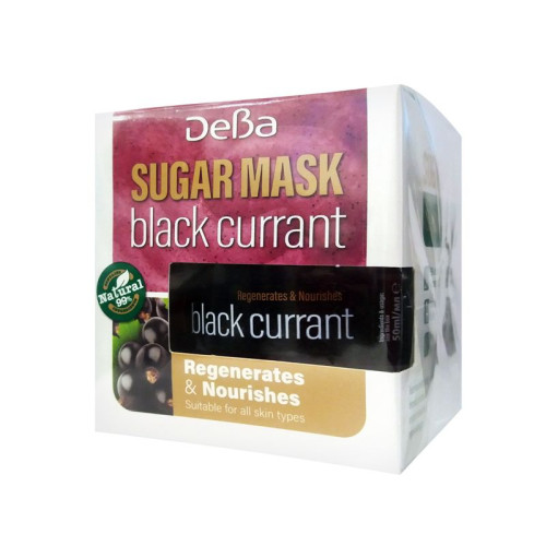 Deva Sugar Mask Black Currant Regenerating and Nourishing Face Mask Blackcurrant Extract 1.69 fl oz (50 ml)
