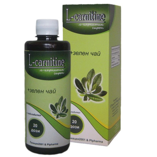 Panacea 2001 L-Carnitine Syrup for Weight Loss and Fat Burning with Green Tea 13.53 fl oz (400 ml)