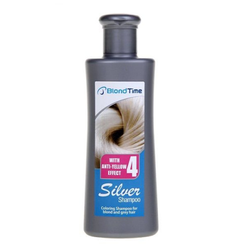 Blond Time Silver Coloring Shampoo for Gray and Bleached Hair with Anti-Yellow Effect 5.07 fl oz (150 ml)