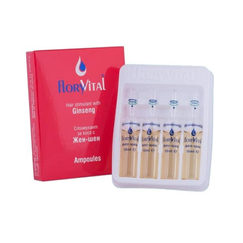 CBN Floryvital Hair Stimulant with Ginseng 4 Ampoules 0.34 fl oz (10 ml)