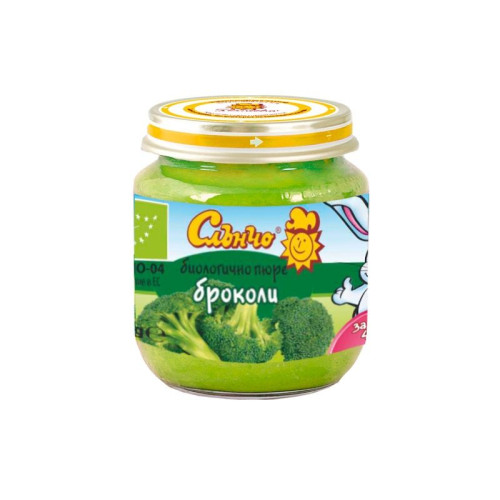 Slancho Organic Broccoli Puree for Children 4+ Months 4.59 oz (130 g)