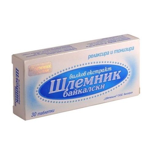 Tsvetelina Baikal Skullcap Herbal Extract for Lowering Blood Pressure and High Immunity 30 Tablets