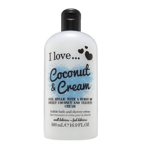 I Love Shower Gel with Coconut and Cream Scent 16.91 fl oz (500 ml)