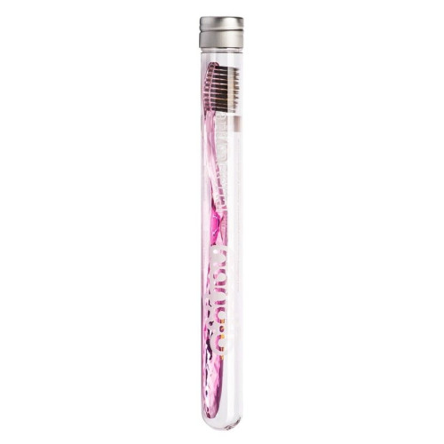 Nano-B Antibacterial Toothbrush with Gold Pink Medium Size 1 pc