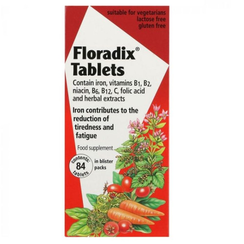 Floradix Herbal Blood with Vitamins and Folic Acid 84 Tablets
