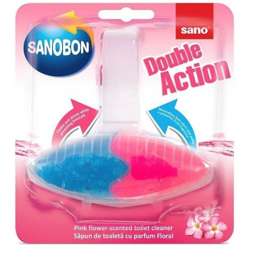 Sano Double Action Pink Flower-Scented Toilet Bowl Freshener 1 pc