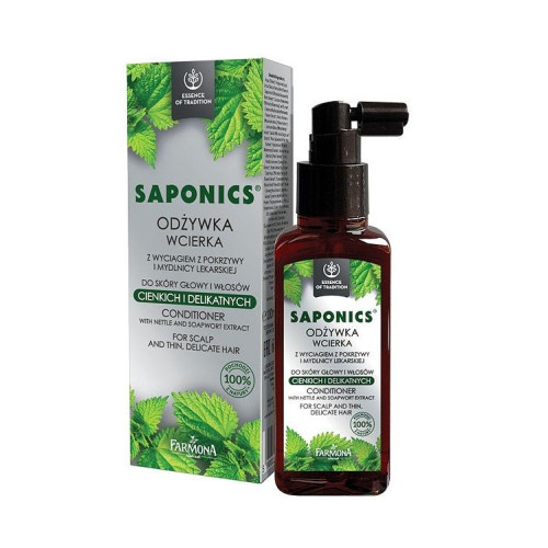 Saponics Natural Conditioner Concentrate for Fine and Delicate Hair with Nettle and Soapwort 3.38 fl oz (100 ml)