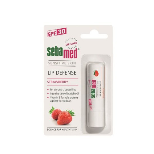 Sebamed Lip Defense Strawberry Protective Lip Balm with Strawberry Color 0.17 oz (4.8 g)