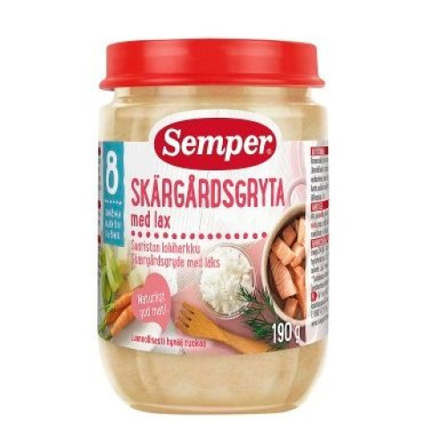 Semper Puree Salmon Stewed with Rice 8+ Months 6.7 oz (190 g) - 9561